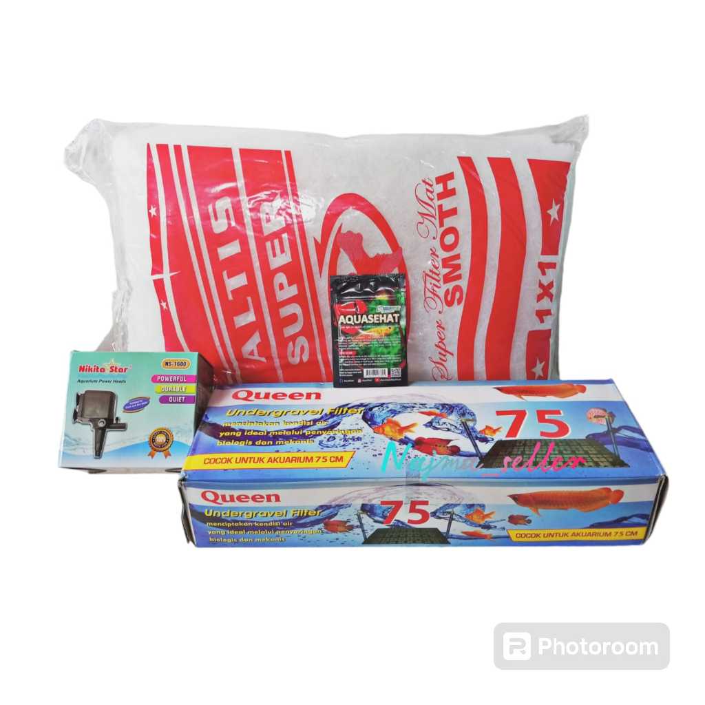 Paket Undergravel 75. Filter dasar aquarium Filter aquarium bawah, Bersih dan tahan lama.