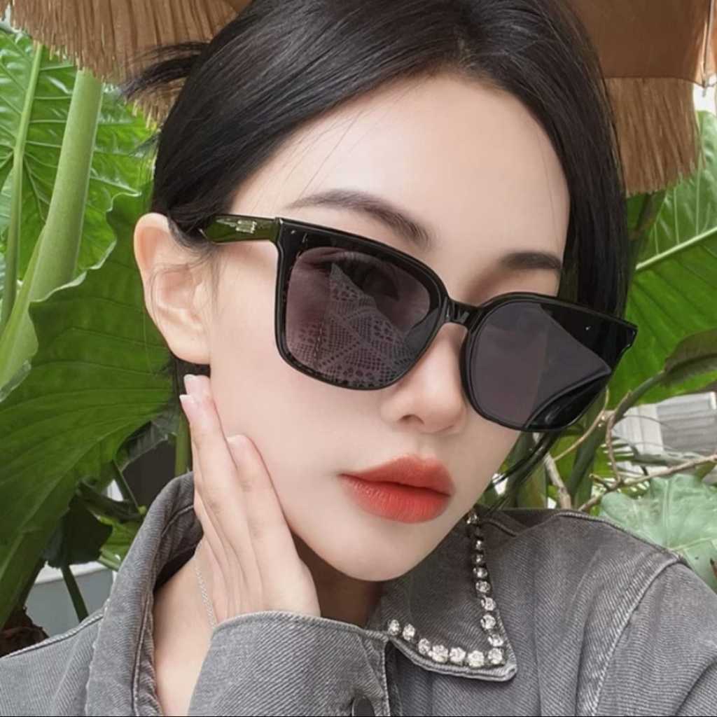 Trendy Kacamata Hitam Wanita Kotak Kacamata Wanita Fashion Kacamata Sunglasses Anti UV Import