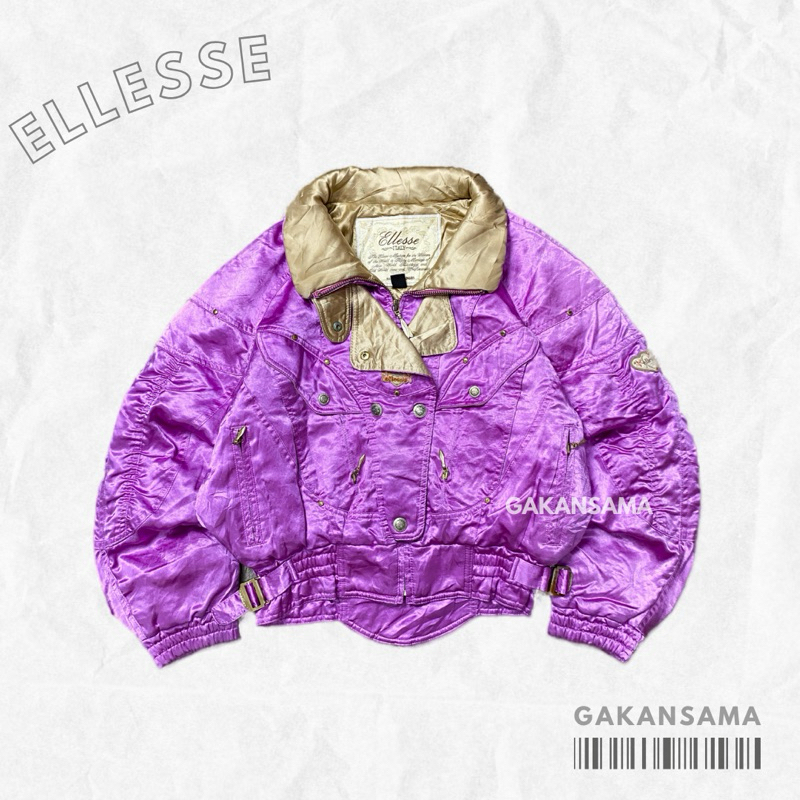 JAKET VINTAGE RACING ELLESSE PURPLE MOCHA