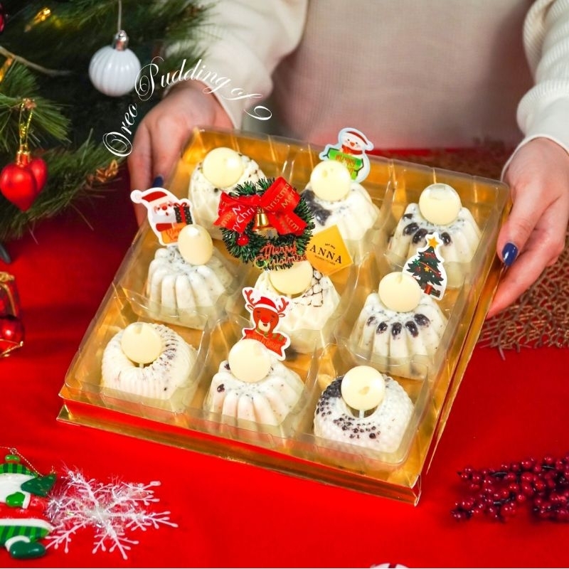 

Set 9 Oreo Pudding Christmas / Hampers Pudding Natal / Christmas Gift