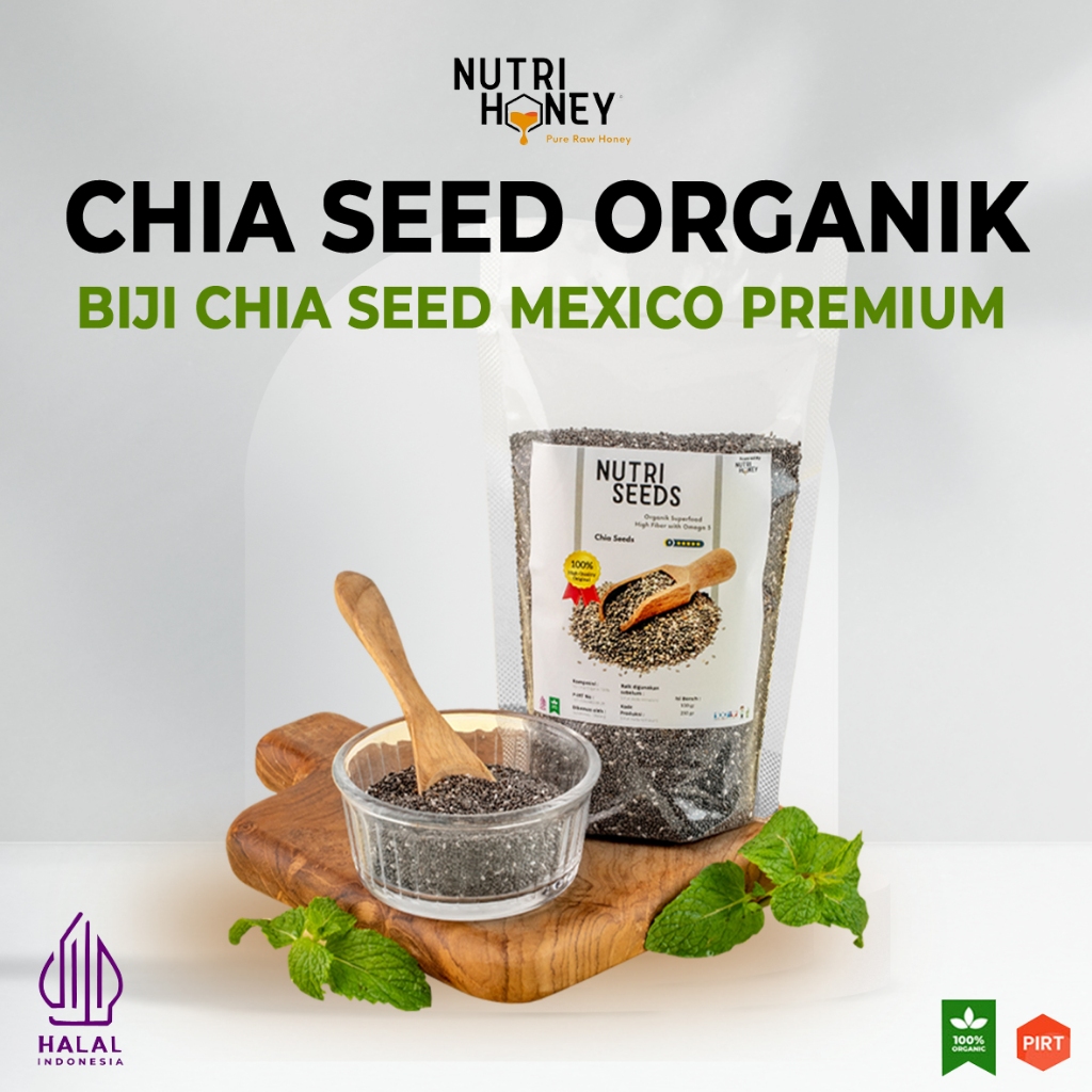 

Nutriseed Chia Seed Organic Premium 100gr / 250gr - Premium Black Chia Seed Mexico