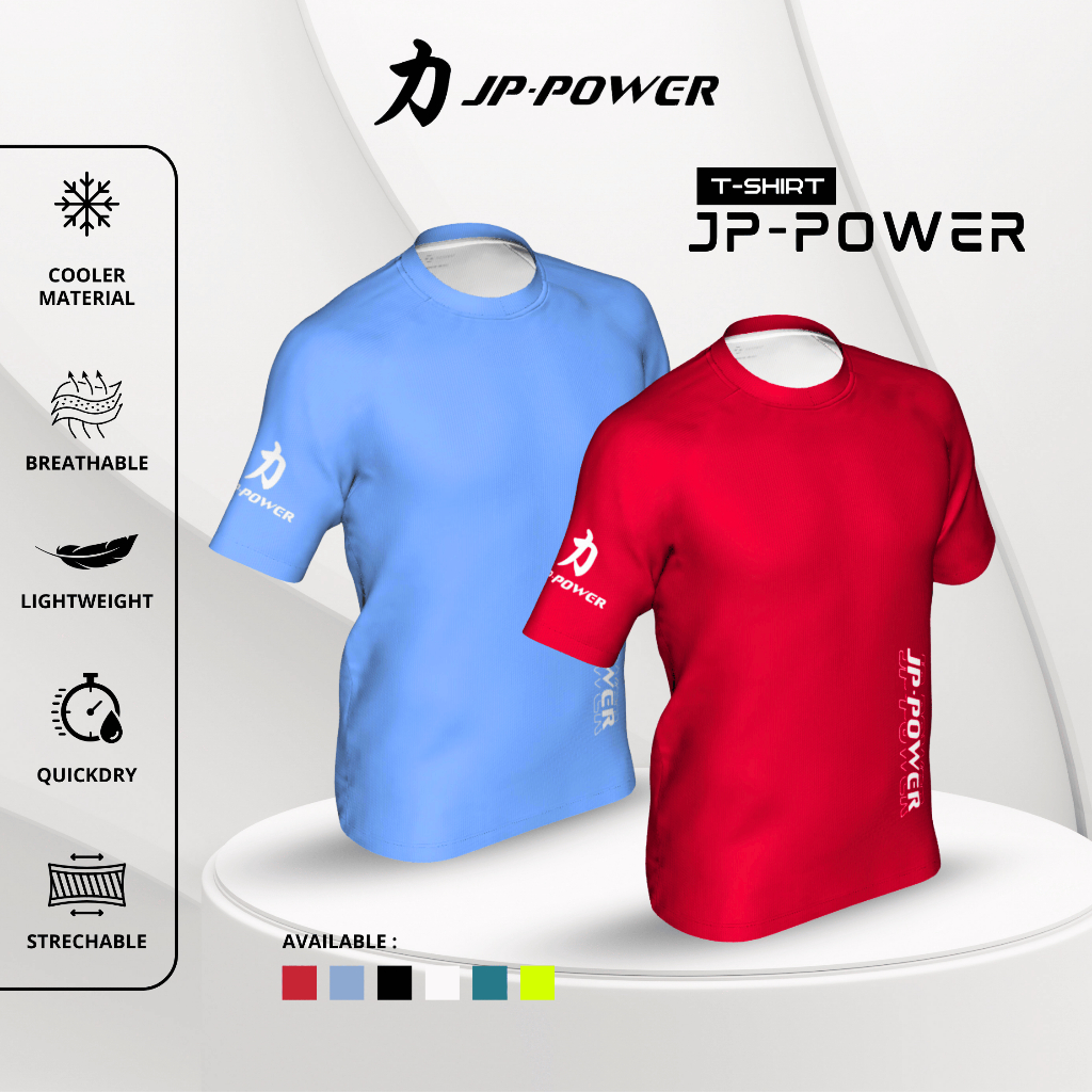 Baju Badminton JP Power Dryfit Jersey Bulutangkis Original Digital Printing Baju olahraga Import