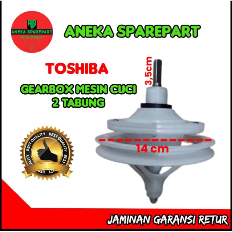 gearbox mesin cuci 2 tabung toshiba