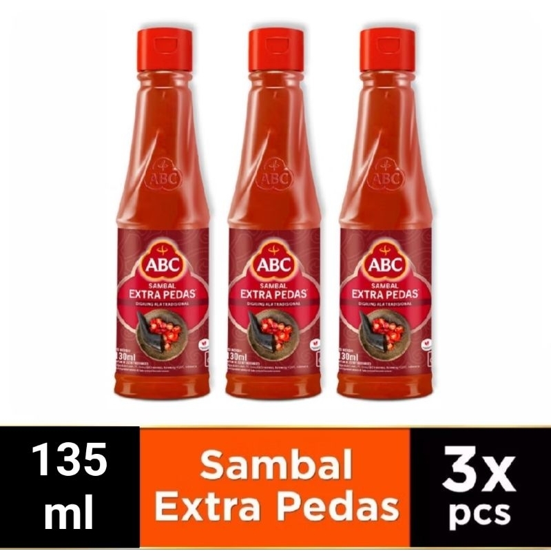 

ABC saus sambal extra pedas 135ml x 3pcs