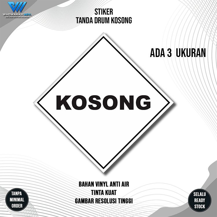 

Stiker label Simbol limbah B3 K3 Hazmat Drum Kosong Bahan Vinyl Anti Air | Waterproof Wadwahaji