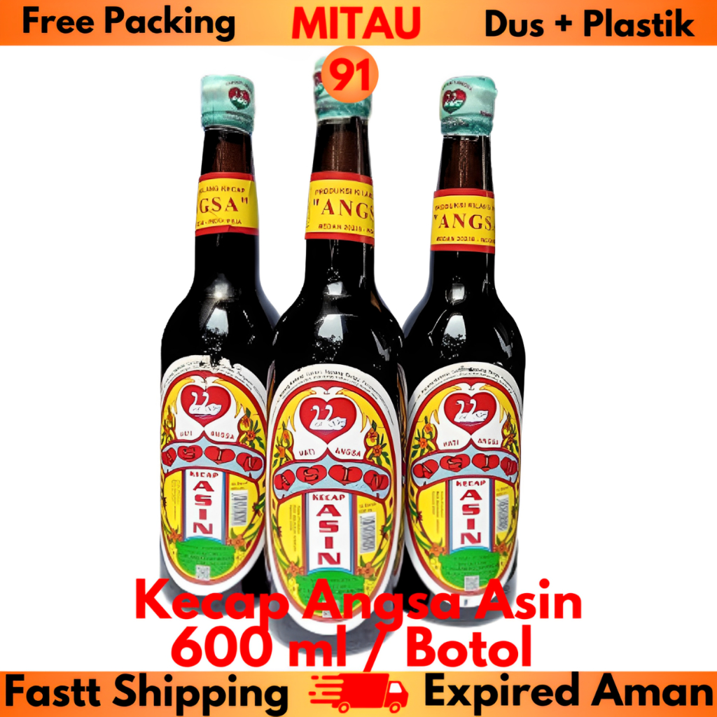 

Kecap Angsa Asin Istimewa Botol 600 ml / Botol Beli 12 Botol Lebih Murah