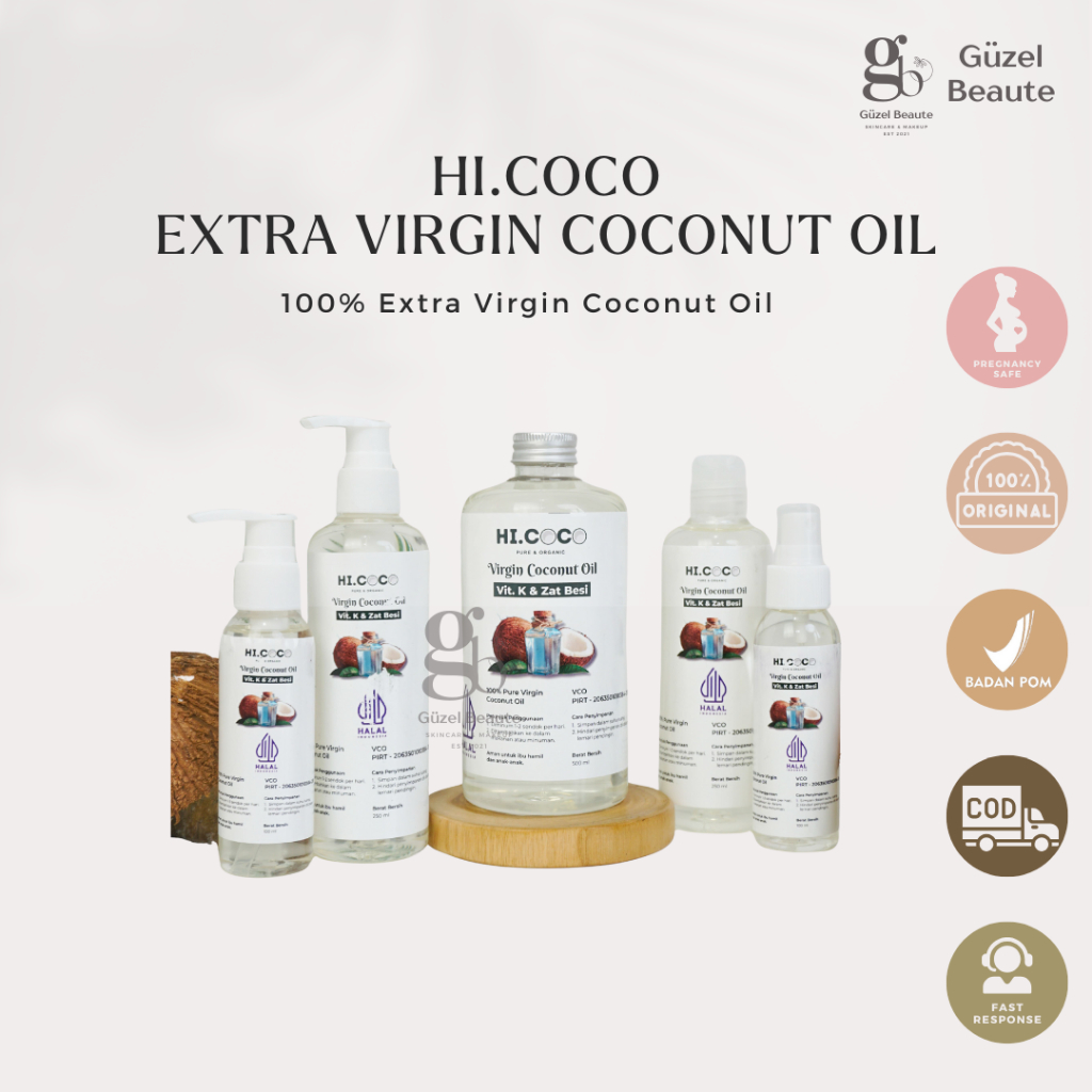 

✨ Guzel ✨ Hi.Coco VCO Botol Pump - Hi.Coco - Virgin Coconut Oil - Extra Virgin Coconut Oil - EVCO - Minyak Kelapa Murni 100%