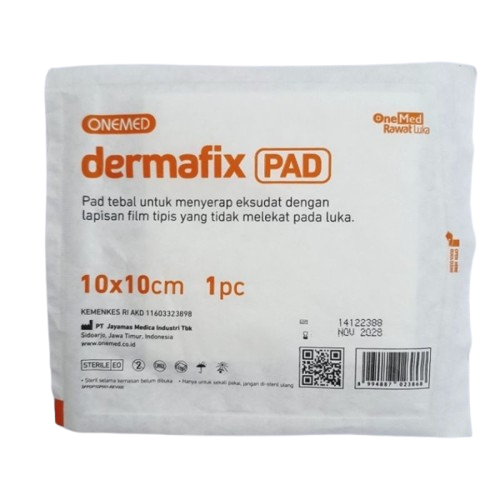 DERMAFIX PAD 10x10 Plester Luka Bernanah Plester Luka Bakar - 2 Pcs