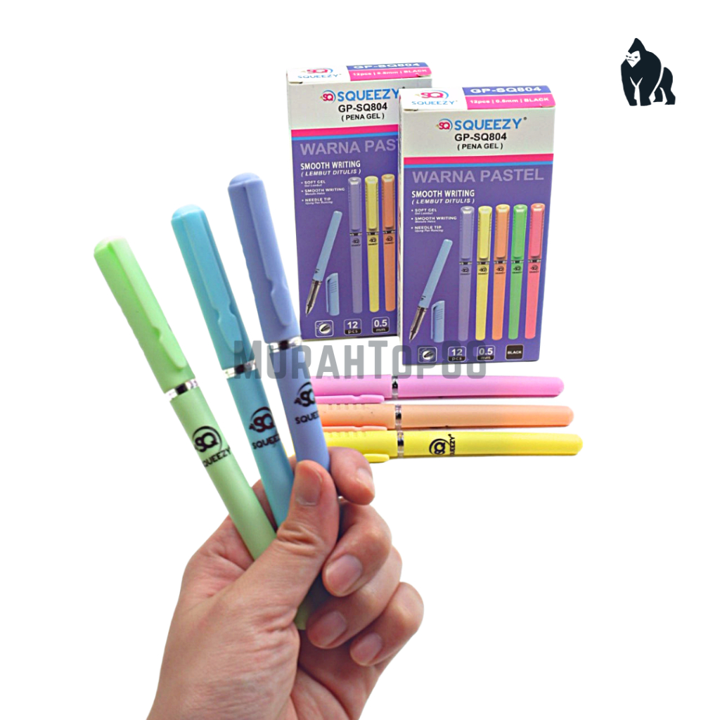 

Pulpen Gel Squeezy GP-SQ804 Warna Pastel Tinta Hitam 0.5mm [PER LUSIN]