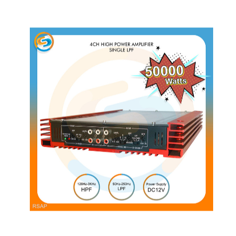POWER AMPLIFIER 4 CHANNEL CLASS D 50000WATTS RSAP SINGLE LPF