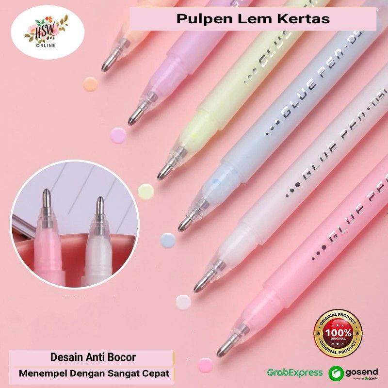 

Pulpen Lem Kertas Cepat Kering Glue Pen Colour Lem Cair Scrapbook DIY Anti Bocor Lem Perekat Kertas Bentuk Pena Liquid Glue Pen Menempel Dengan Kuat