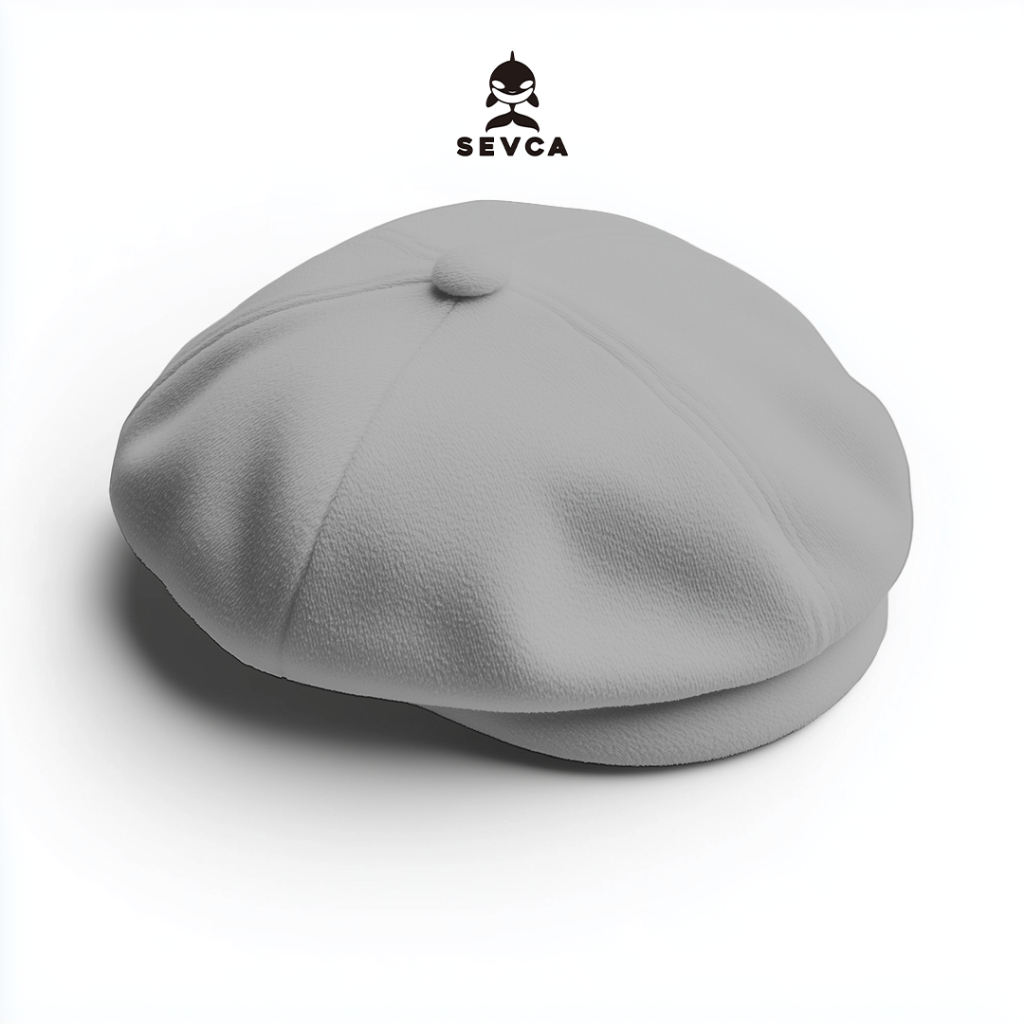 SEVCA - Topi Flat Cap Topi Apollo Kancing Topi Mafia Peaky Blinders