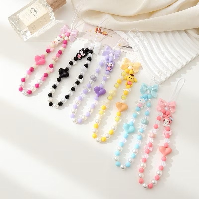 Tali Gelang Gantungan Hp Tali Motif Karakter Tali Lengan HP Pendek Karakter gambar Kartun lucu