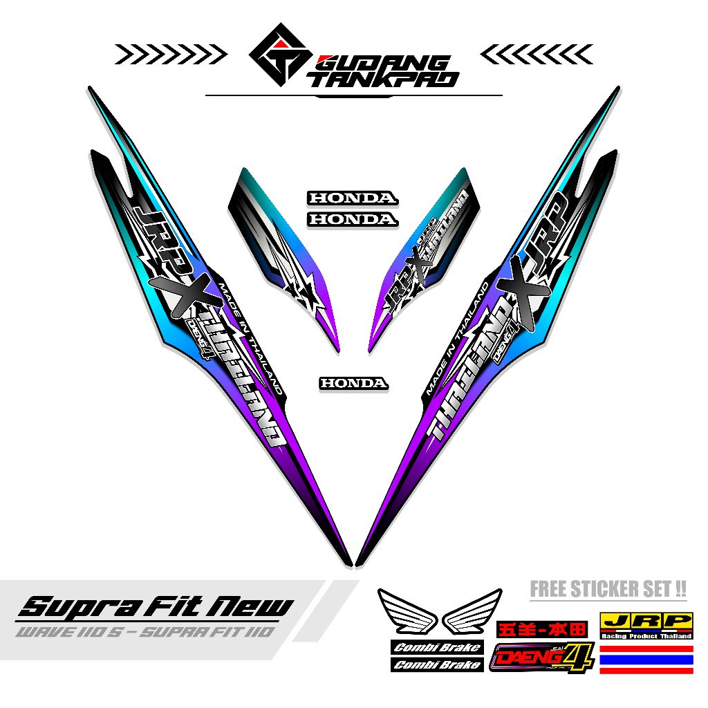 STRIPING MOTOR SUPRA FIT NEW 110 / MTF 14 / STRIPING SUPRA FIT S / STRIPING HONDA SUPRA FIT / STIKER