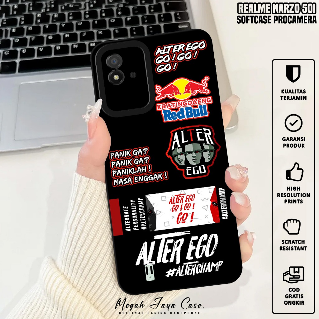 Softcase Hp Realme Narzo 50i - Case Realme Narzo 50i Motif ESPRT - Silikon Hp Realme Narzo 50i - Kon