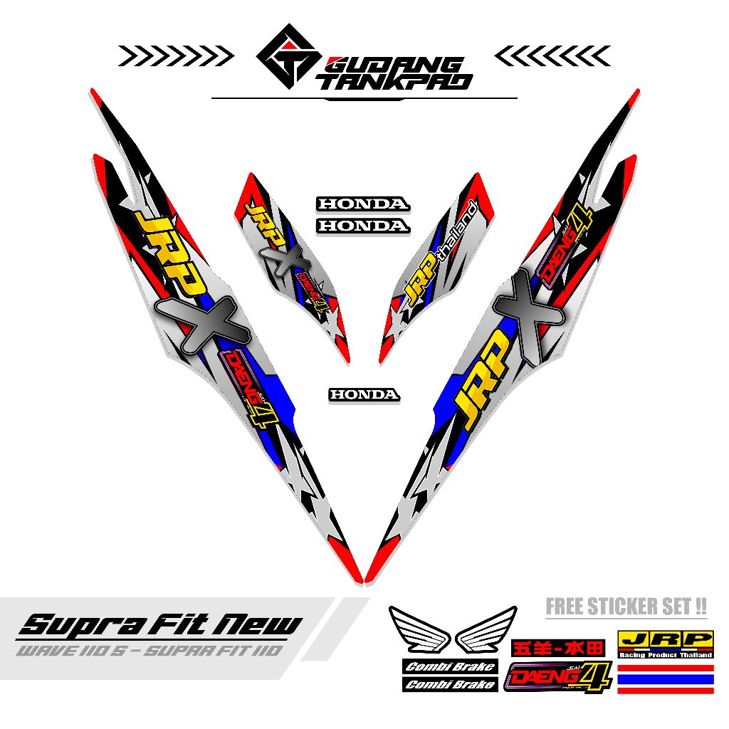 STRIPING MOTOR SUPRA FIT NEW 110 / MTF 22 / STRIPING SUPRA FIT S / STRIPING HONDA SUPRA FIT / STIKER