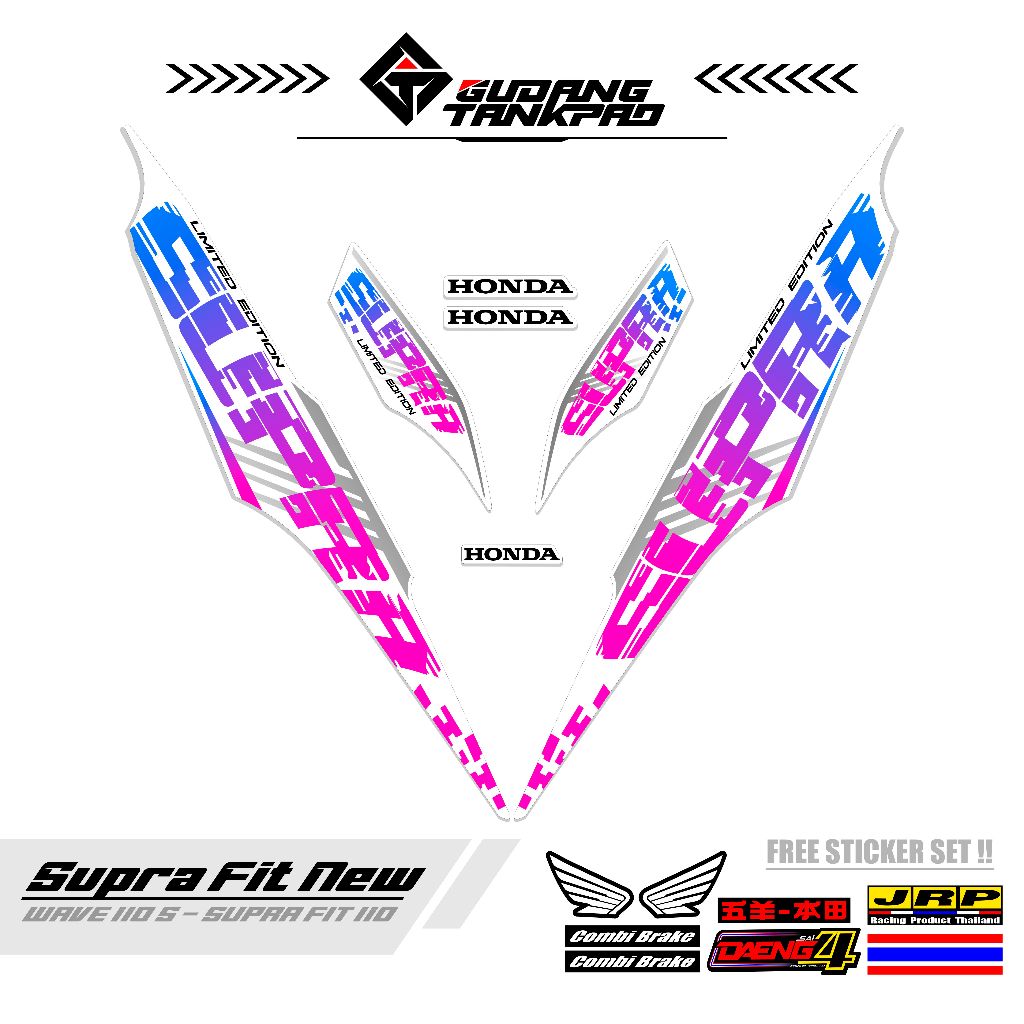 STRIPING MOTOR SUPRA FIT NEW 110 / MTF 26 / STRIPING SUPRA FIT S / STRIPING HONDA SUPRA FIT / STIKER
