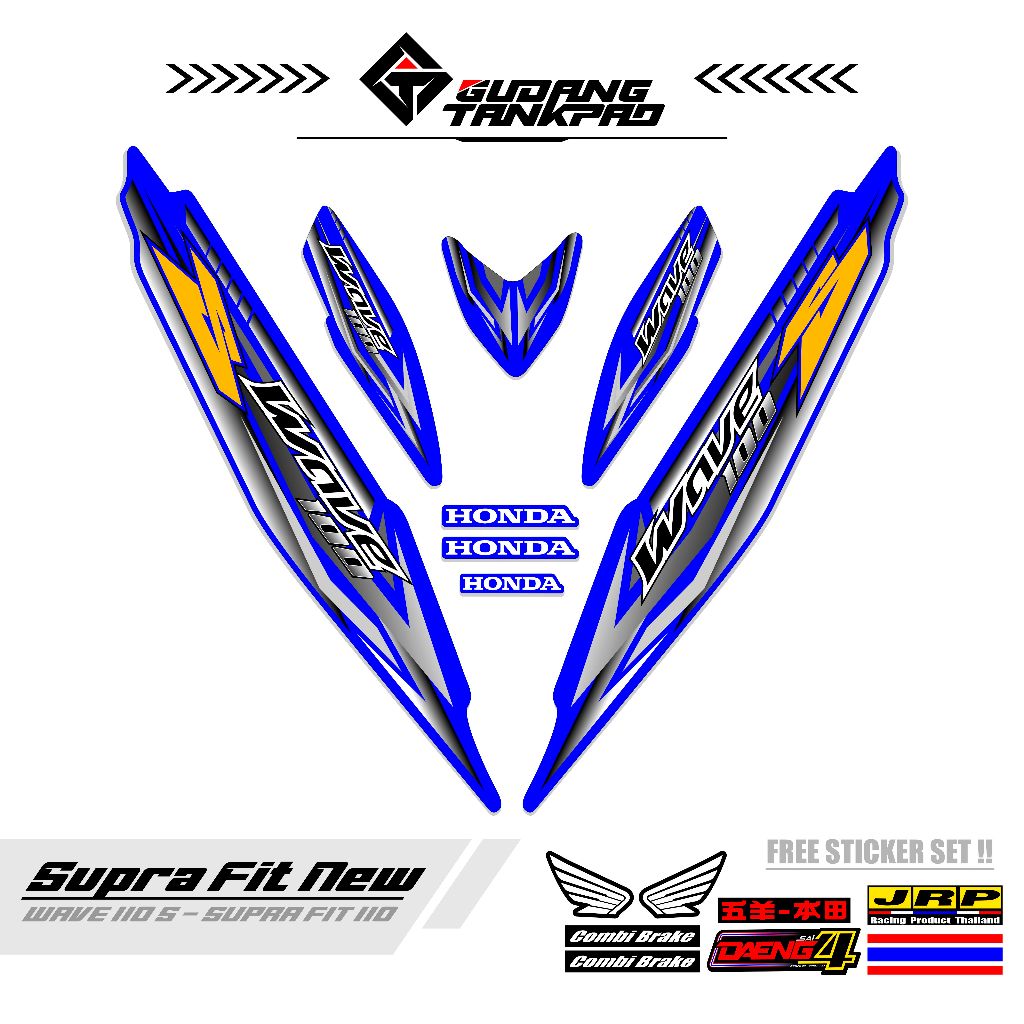 STRIPING MOTOR SUPRA FIT NEW 110 / MTF 38 / STRIPING SUPRA FIT S / STRIPING HONDA SUPRA FIT / STIKER