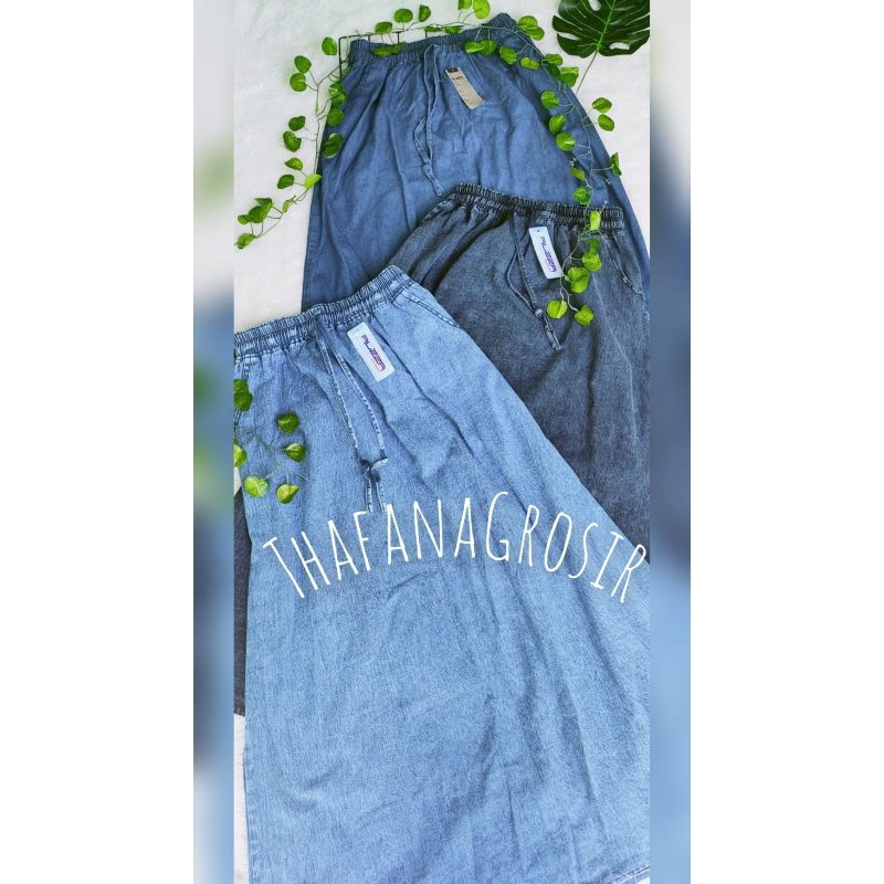 Rok Wanita Panjang Bahan Soft jeans || Bawahan Wanita Rok Model A Line