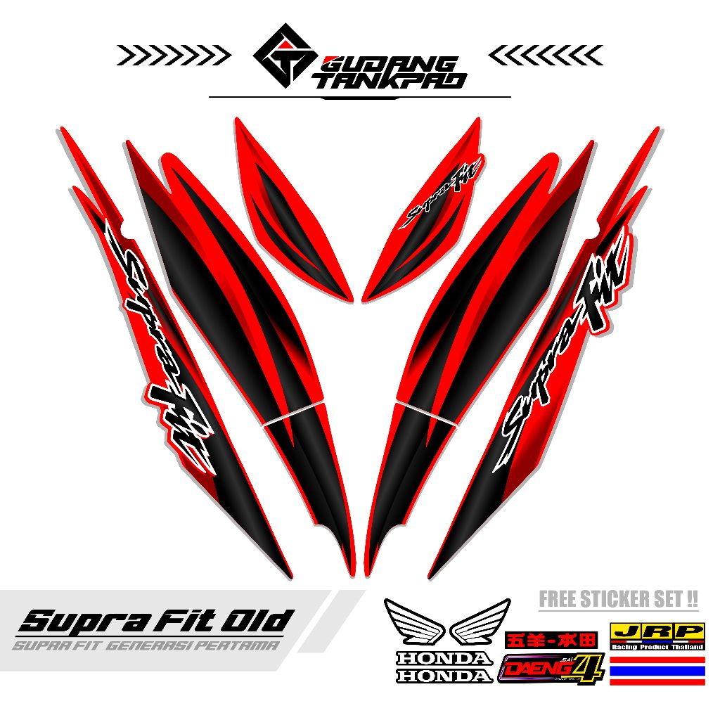 STRIPING MOTOR SUPRA FIT OLD 110 / MTF 18 / STRIPING SUPRA FIT LAMA / STRIPING HONDA SUPRA FIT / STI