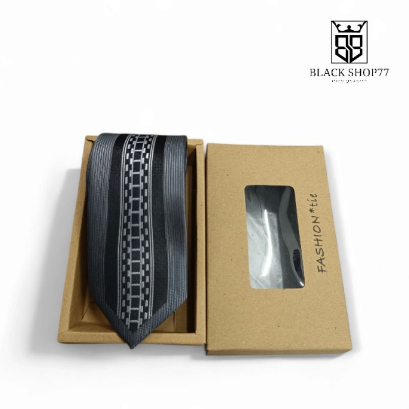 Dasi Pria Solid Polyester Silk Classic Tie Formal Slim Necktie For Wedding Abu Tua 8 Cm Free Bok