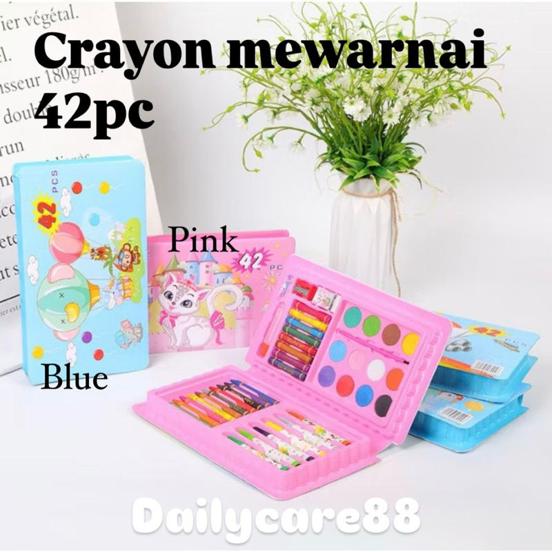 

CRAYON MEWARNAI 42pc - ALAT LUKIS MENGGAMBAR ANAK - PENA AIR - CRAYON - CAT AIR