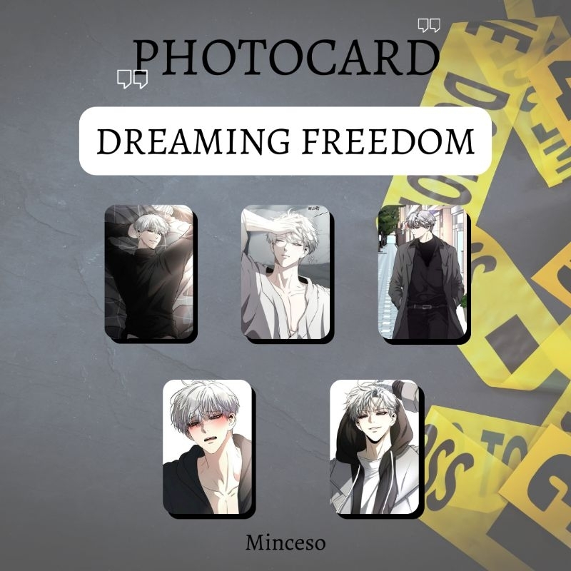 [ISI 5 PCS] PHOTOCARD MANHWA DREAMING FREEDOM PC FREEBIES GLOSSY HOLOGRAM EVENT MERCHANDISE KARTUN K