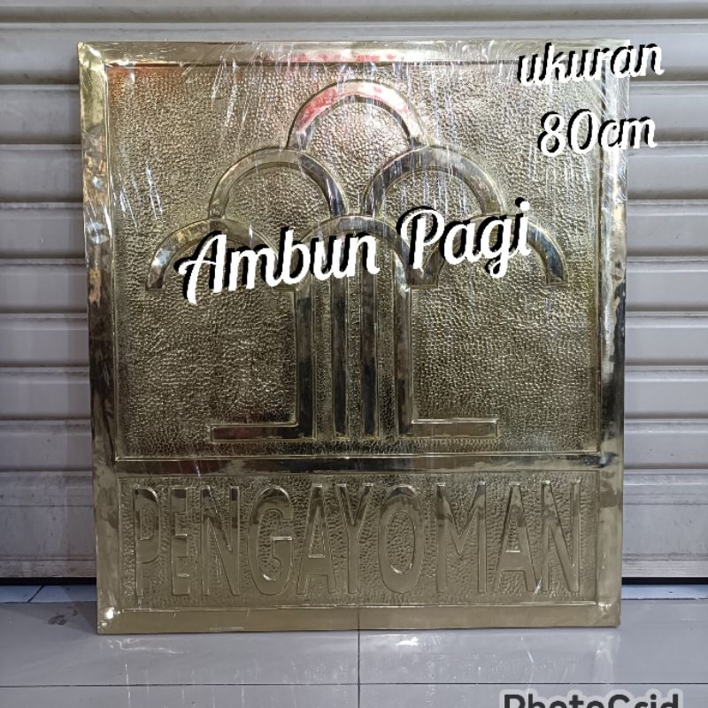 

best seller custom plat Kuningan logo Pengayoman uk. 80cm