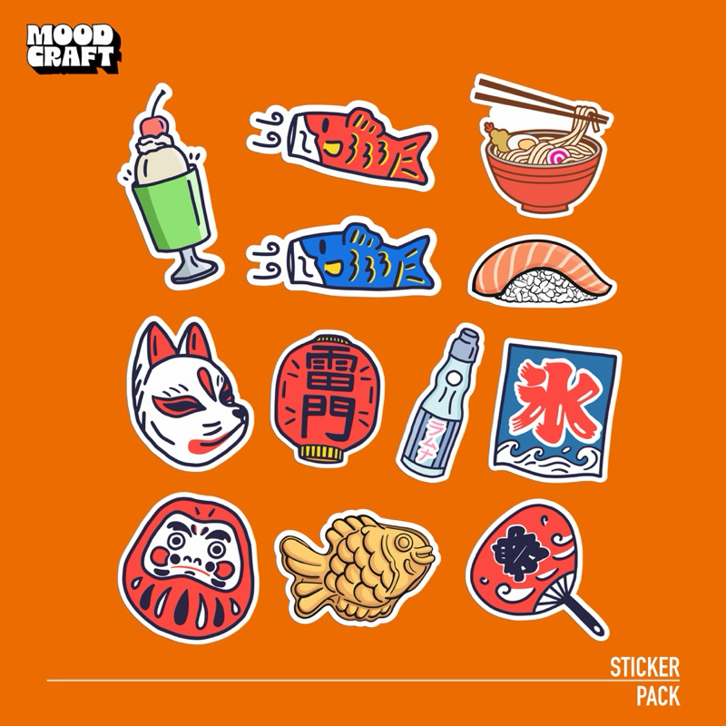 

Sticker Vinyl Japan Aesthetic - Sticker Pack | SP - 019