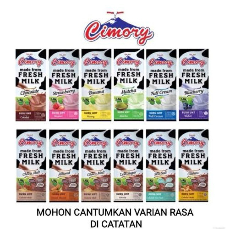 

SUSU KOTAK UHT CIMORY 250 ML ANEKA RASA | CIMORY FRESH MILK | CIMORY SUSU UHT