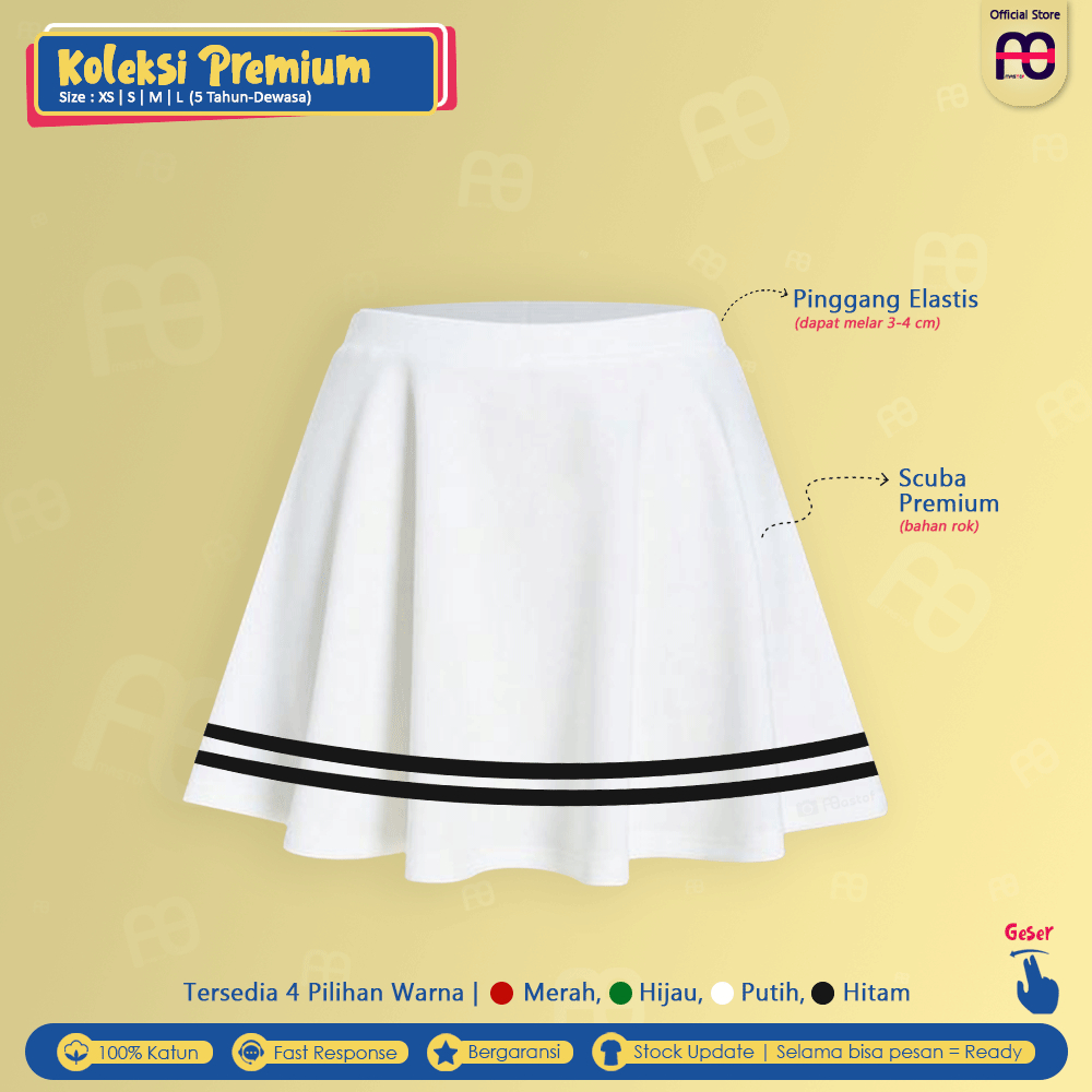 Rok Anak Remaja Dewasa Perempuan Rok Pendek Anak Rok Mini Anak Rok Olahraga Anak 5-18 Tahun