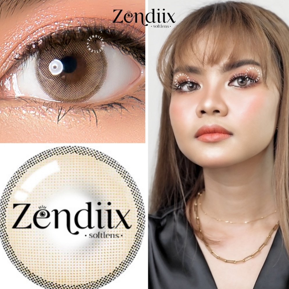 Terbaru Softlens NEW MORE DUBAI Warna OCRE BROWN 145mm Normal Minus