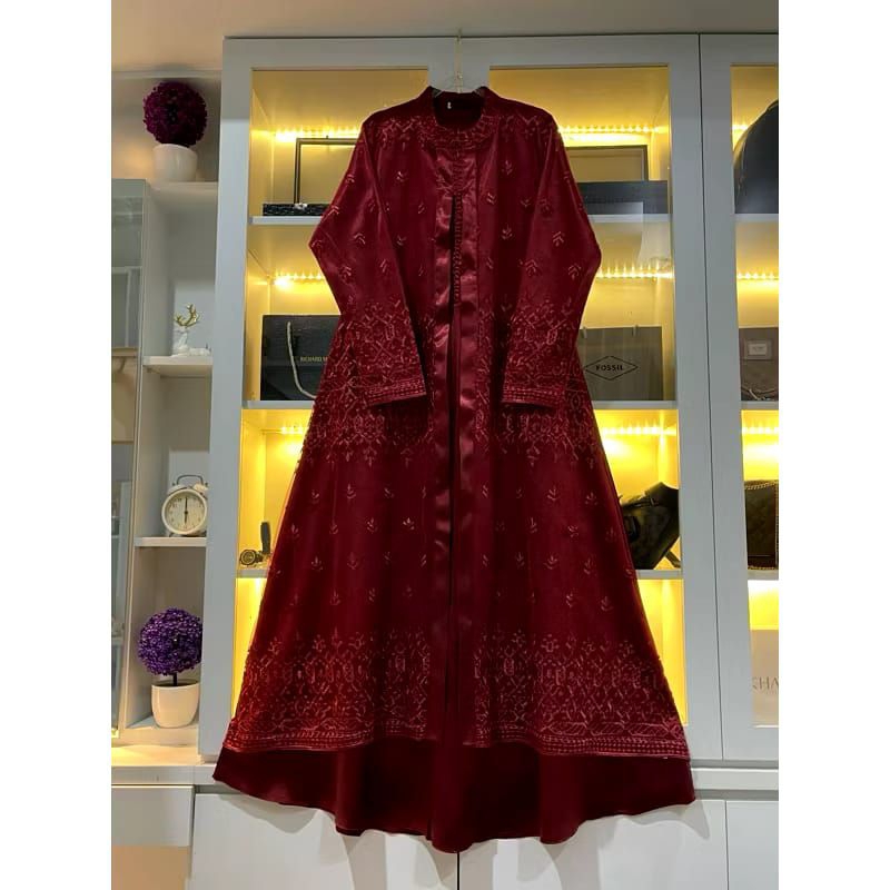 GAMIS ARTIKA SATIN CRISTAL MIX TILLE SAPTO TERBARU // GAMIS KEBAYA MODEL ARTIKA SATIN CRISTAL MIX TI