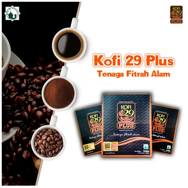 

Kopi 29 isi 10 saset / Kofi 29 Tenaga Fitrah Alam Original 10 Saset ORIGINAL MALAYSIA