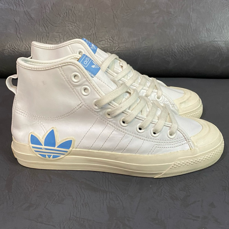 sz41 Adidas Nizza High RF White Blue Leather Sepatu used second