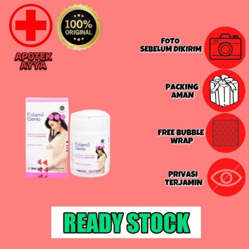 Folamil Genio 30 Tablet Suplemen & Mineral ibu hamil