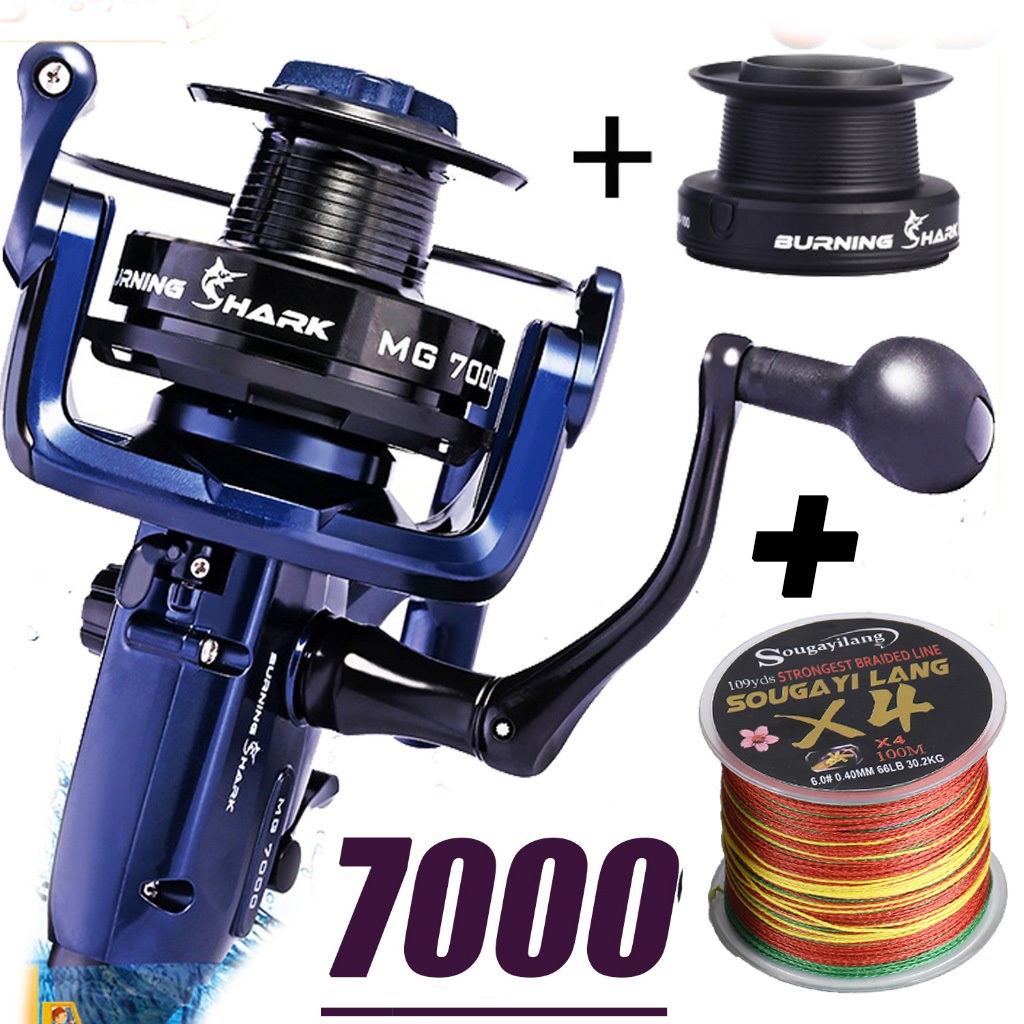 SOUGAYILANG REEL PANCING 7000 SPINNING REEL 13+1BB CASTING SEA FISHING REEL FEEDER CARP REELS