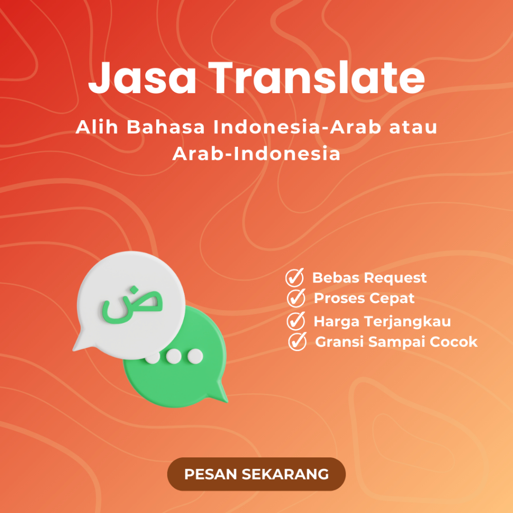 Jasa Translate Indonesia-Arab atau Arab-Indonesia