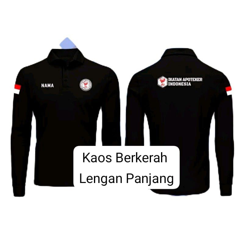 KAOS POLO BERKERAH APOTEKER INDONESIA // KAOS POLO SHIRT BERKERAH IKATAN APOTEKER INDONESIA FREE NAM