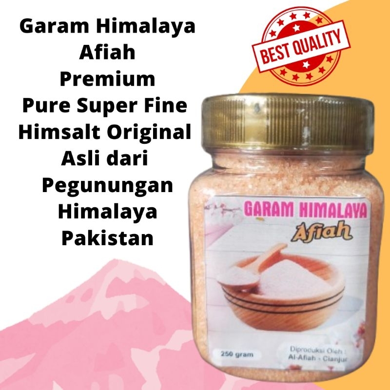 

Garam Himalaya Afiah Premium 250 gr Pure Super Fine Himsalt Original Asli Dari Pegunungan Himalaya Pakistan