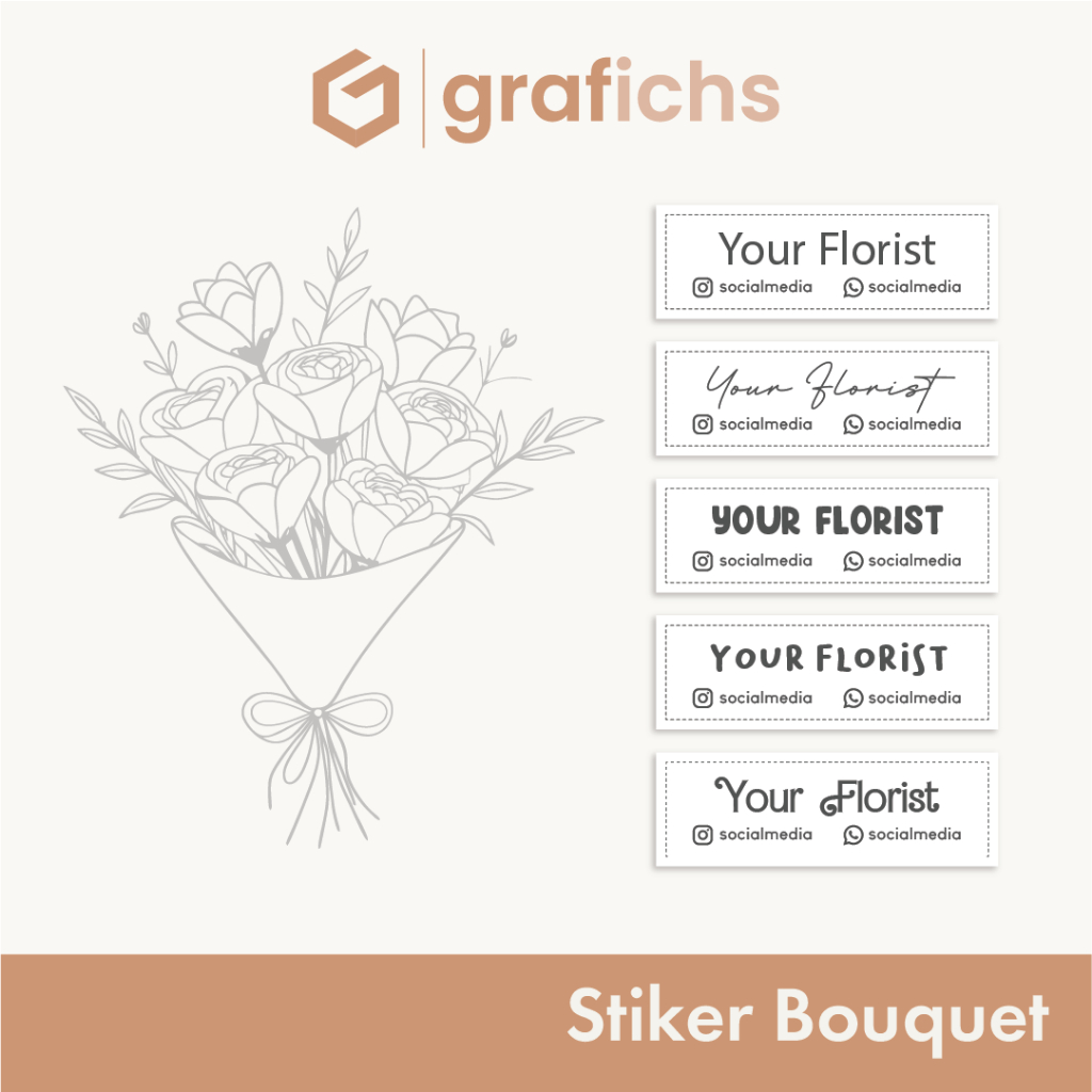 

Stiker Bouquet Bunga Florist GISB01-05 by Grafichs
