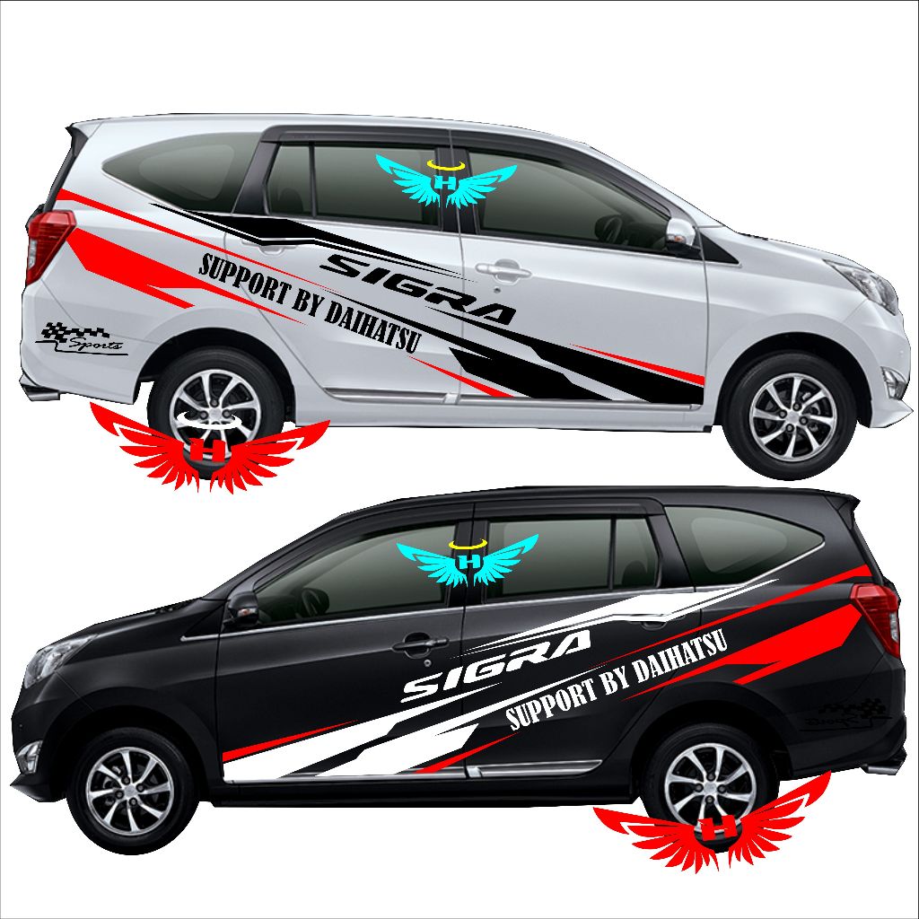 Sticker mobil sigra sticker mobil sigra terbaru stiker mobil list terlaris stiker sigra sport suppor
