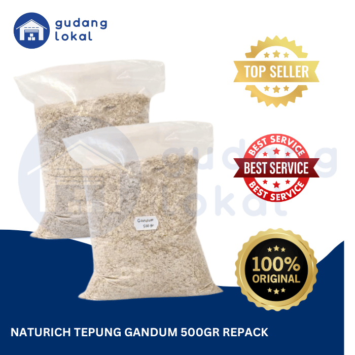 

Tepung Gandum Utuh Whole Wheat Naturich 1Kg/500gr