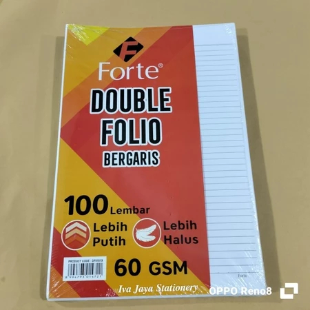

Kertas Double Folio Bergaris 100 Lembar