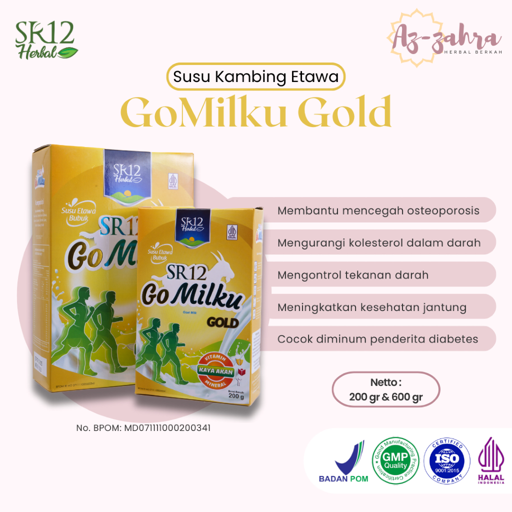 

SR12 GOMILKU GOLD Susu Etawa Lansia | Susu Kesehatan Lansia | Susu Tinggi Kalsium Rendah Lemak