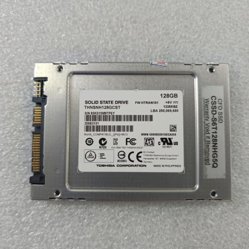 ssd sata 120 128GB 128 GB 2.5 inch merk toshiba samsung sandisk intel adata second bekas murah origi