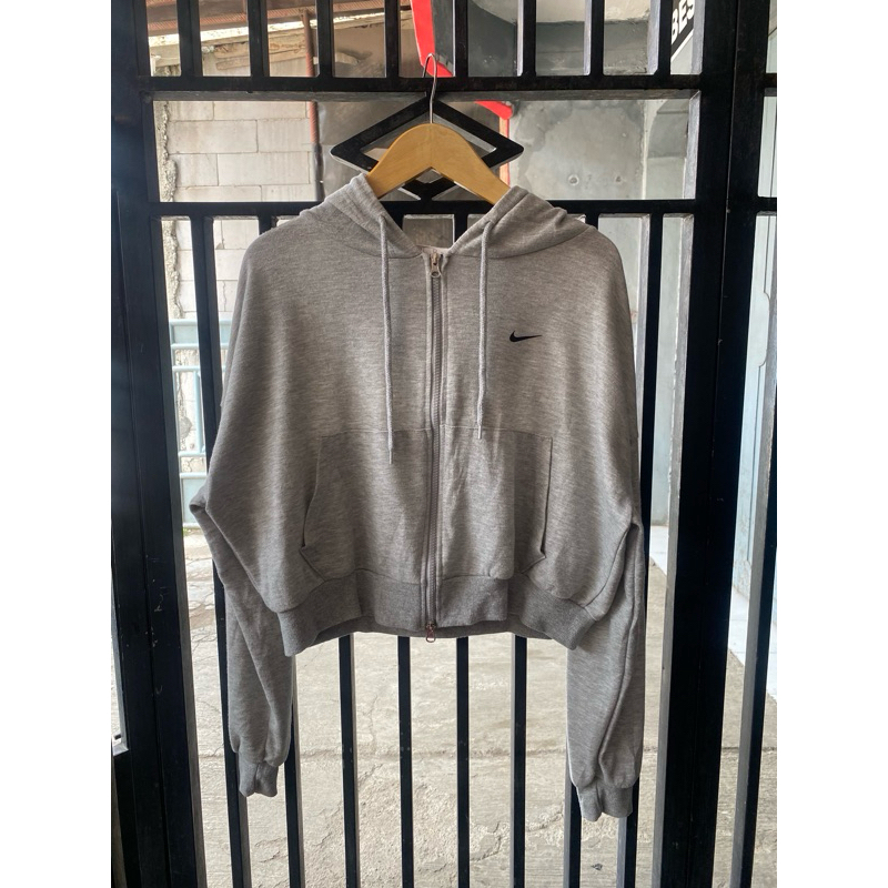 Hoodie crop nike fashion double zipper ld 130 p 55. oversize