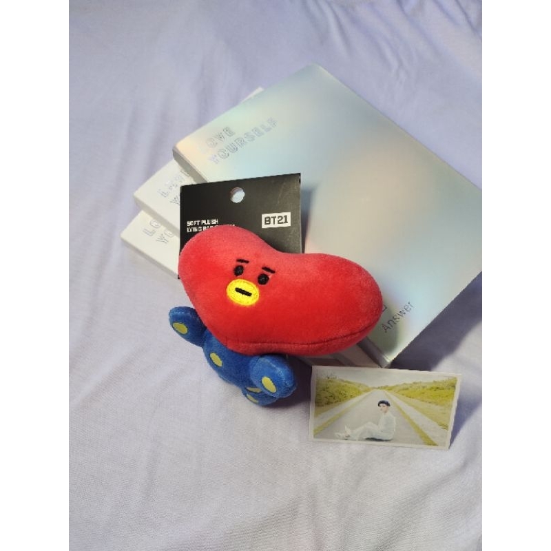 [PRELOVED] OFFICIAL BT21 LINE FRIENDS TATA Soft Plush Lying Bag Charm