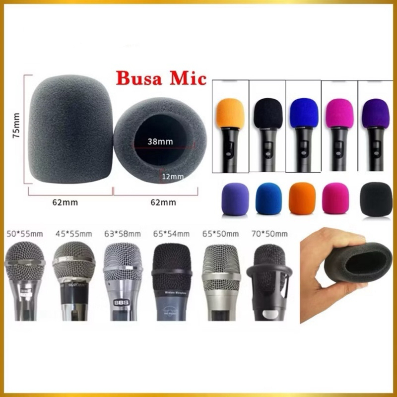 Busa Microphone Karaoke Caver Sarung Busa Mic Pelindung