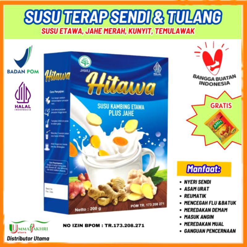 

[BISA COD] + GRATIS JAHE AMH | HITAWA SUSU Kambing Etawa Plus Herbal Jahe Sehat Sendi Dan Tulang